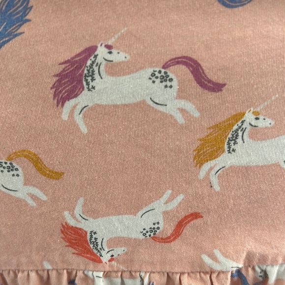 Old Navy Unicorn Print Dress Long Sleeves Stretch Pink Toddler Girls 6T - Picture 3 of 7